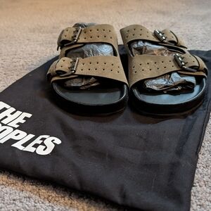 The Kooples Olive and Black Men's Sandals